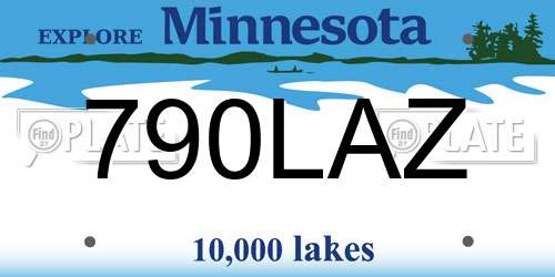 790LAZ Minnesota License Plate