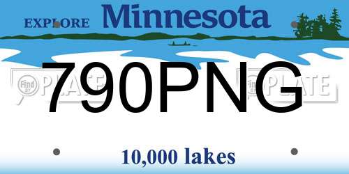 790PNG Minnesota License Plate