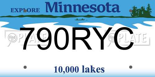 790RYC Minnesota License Plate