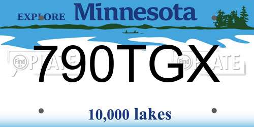 790TGX Minnesota License Plate