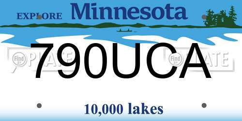 790UCA Minnesota License Plate