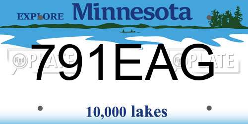 791EAG Minnesota License Plate