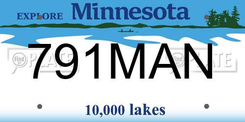791MAN Minnesota License Plate