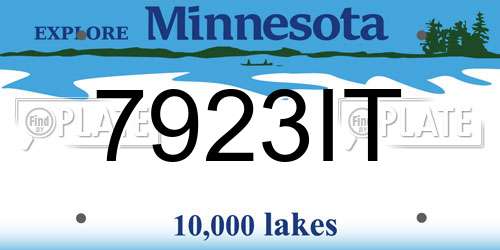 7923IT Minnesota License Plate