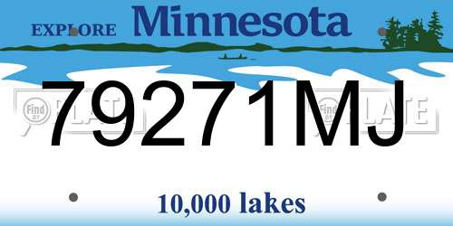 79271MJ Minnesota License Plate