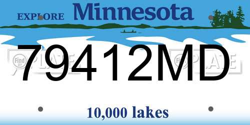 79412MD Minnesota License Plate