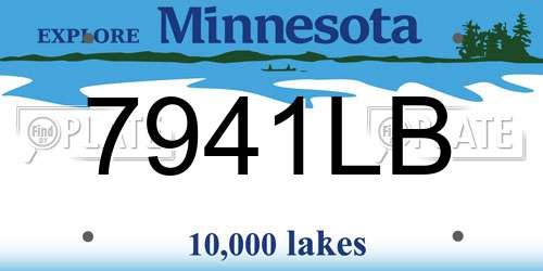 7941LB Minnesota License Plate