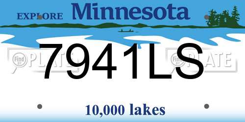 7941LS Minnesota License Plate