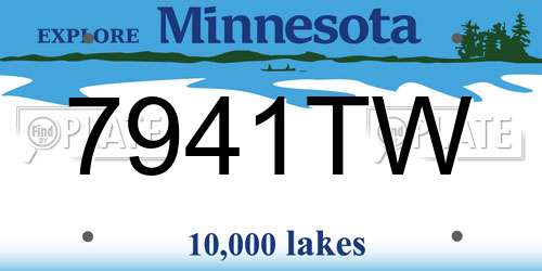 7941TW Minnesota License Plate