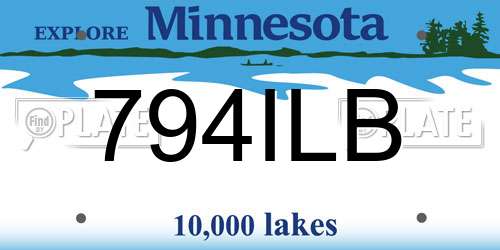 794ILB Minnesota License Plate