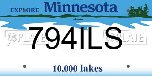 794ILS Minnesota License Plate