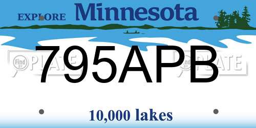 795APB Minnesota License Plate