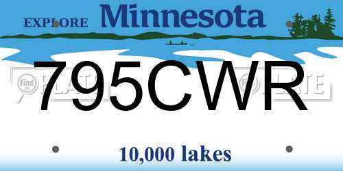 795CWR Minnesota License Plate