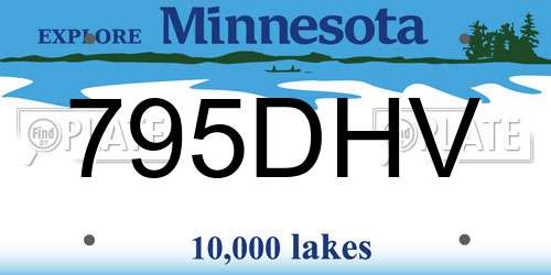 795DHV Minnesota License Plate
