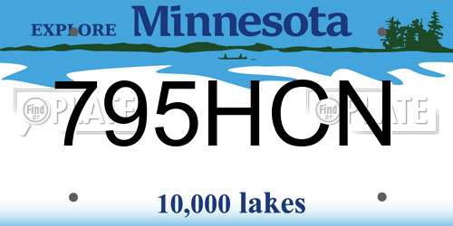795HCN Minnesota License Plate