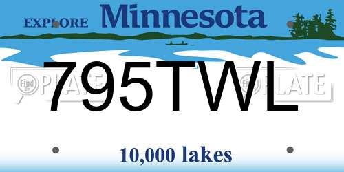 795TWL Minnesota License Plate