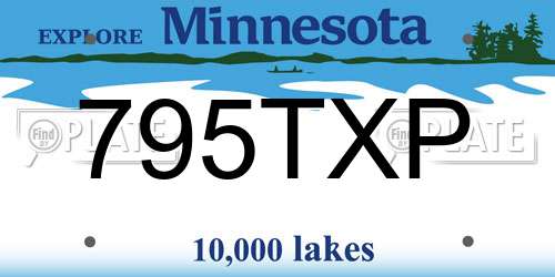 795TXP Minnesota License Plate