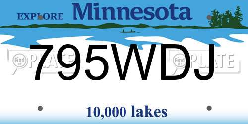 795WDJ Minnesota License Plate