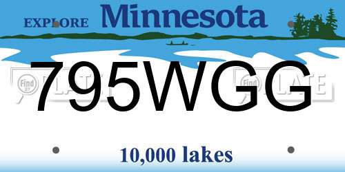 795WGG Minnesota License Plate