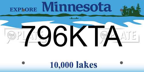 796KTA Minnesota License Plate
