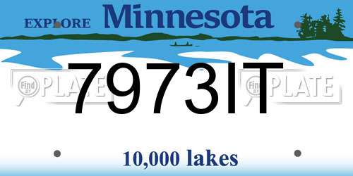 7973IT Minnesota License Plate