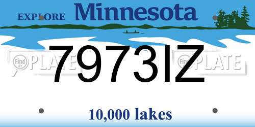 7973IZ Minnesota License Plate