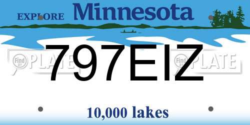 797EIZ Minnesota License Plate