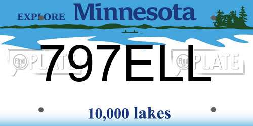 797ELL Minnesota License Plate