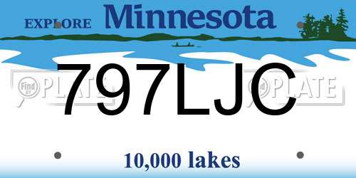 797LJC Minnesota License Plate