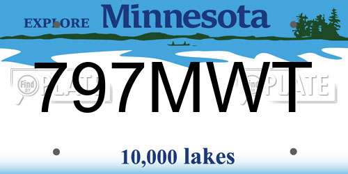 797MWT Minnesota License Plate