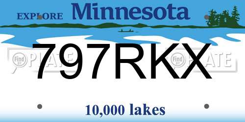 797RKX Minnesota License Plate
