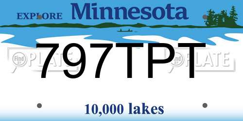 797TPT Minnesota License Plate