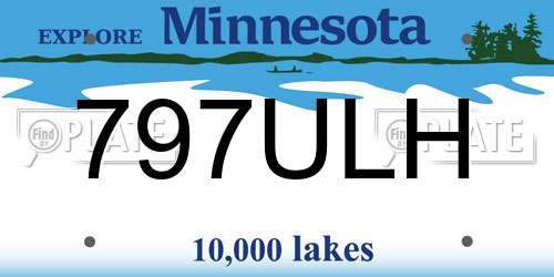 797ULH Minnesota License Plate