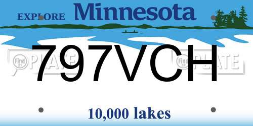 797VCH Minnesota License Plate