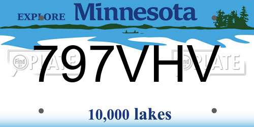 797VHV Minnesota License Plate