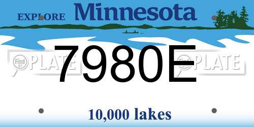 7980E Minnesota License Plate