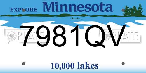 7981QV Minnesota License Plate
