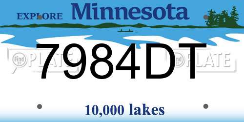 7984DT Minnesota License Plate
