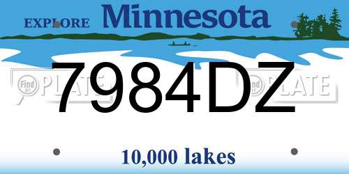 7984DZ Minnesota License Plate