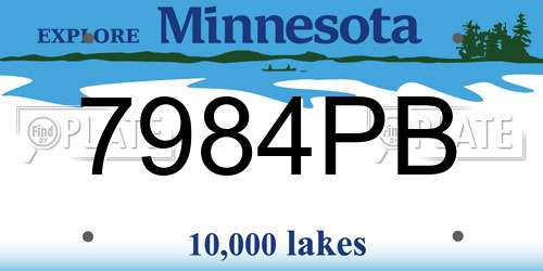 7984PB Minnesota License Plate