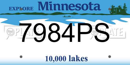 7984PS Minnesota License Plate