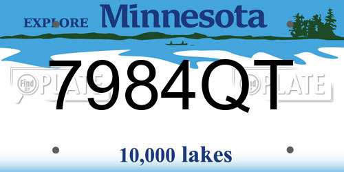 7984QT Minnesota License Plate