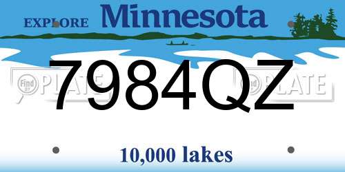 7984QZ Minnesota License Plate