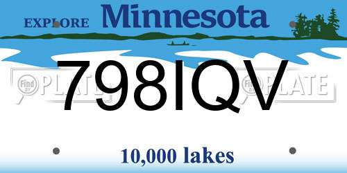 798IQV Minnesota License Plate
