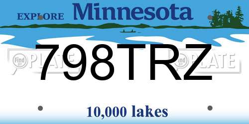 798TRZ Minnesota License Plate