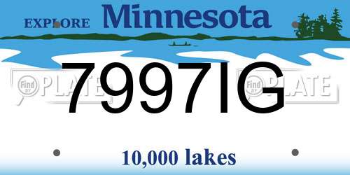 7997IG Minnesota License Plate