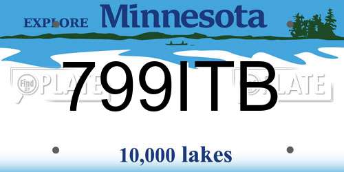 799ITB Minnesota License Plate