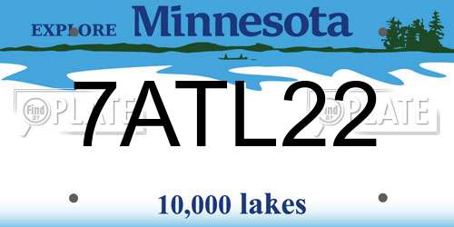 7ATL22 Minnesota License Plate