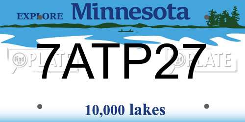 7ATP27 Minnesota License Plate