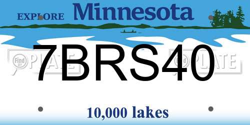 7BRS40 Minnesota License Plate
